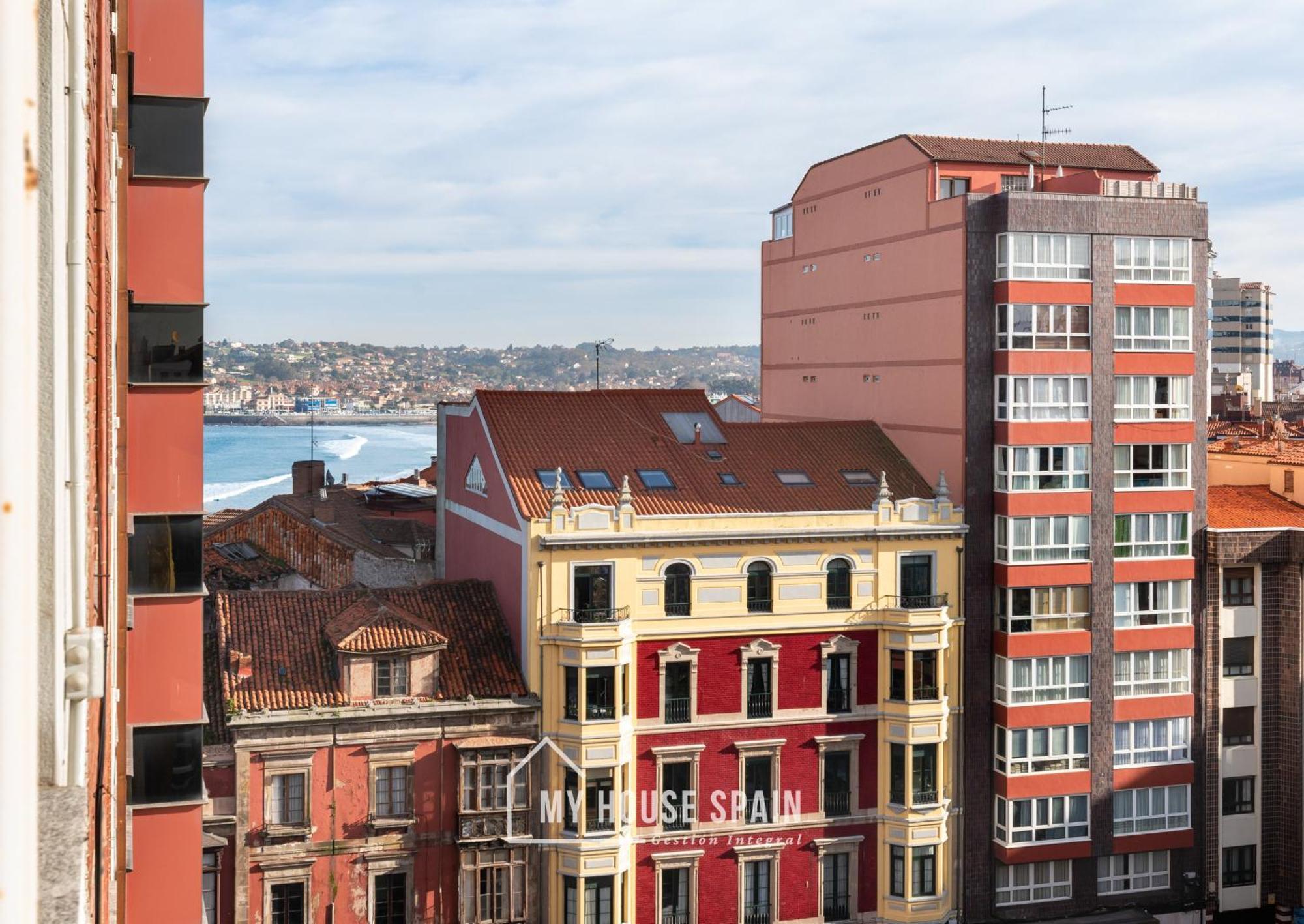 Myhousespain - Radiante Piso Junto A La Playa Gijón Esterno foto