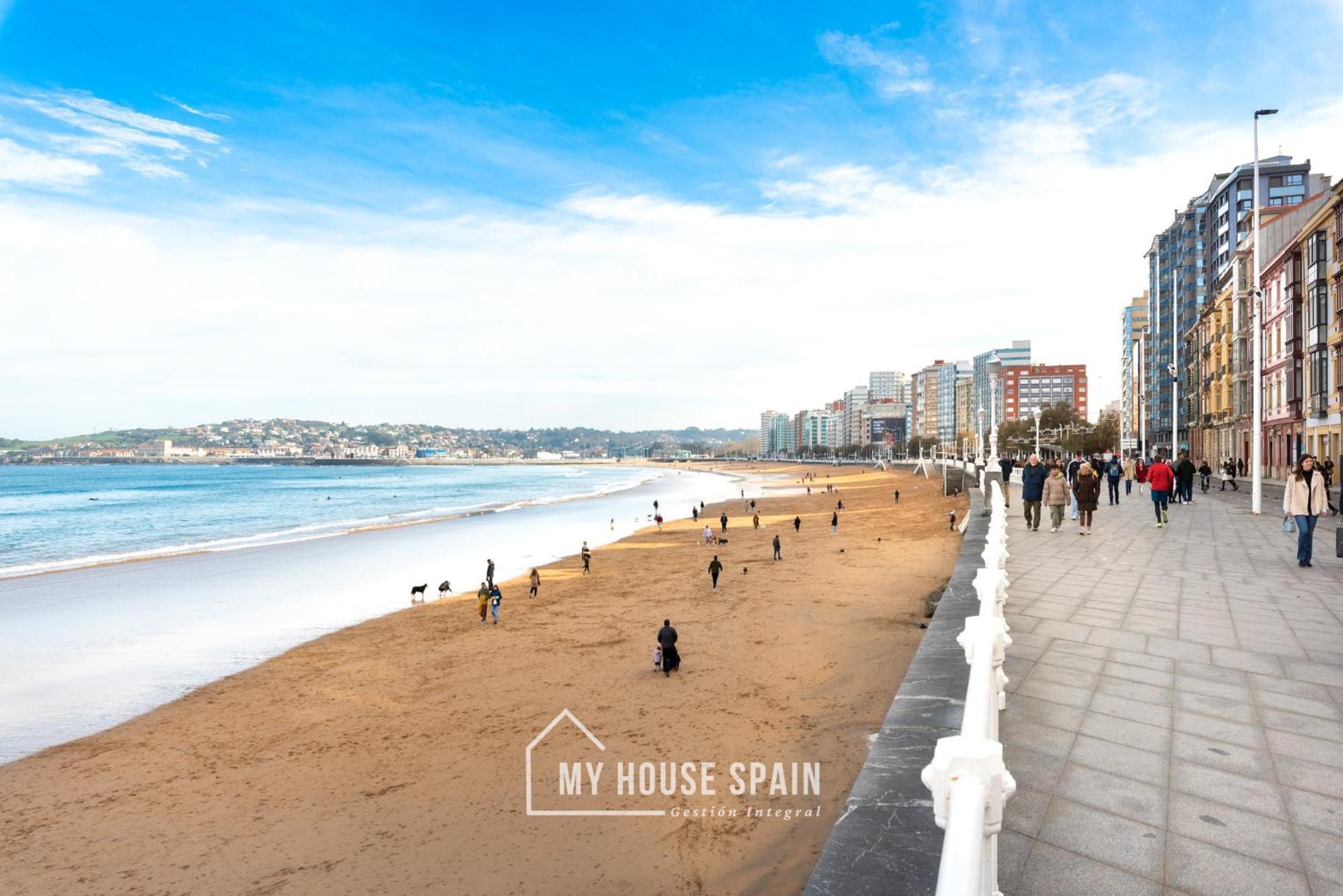 Myhousespain - Radiante Piso Junto A La Playa Gijón Esterno foto